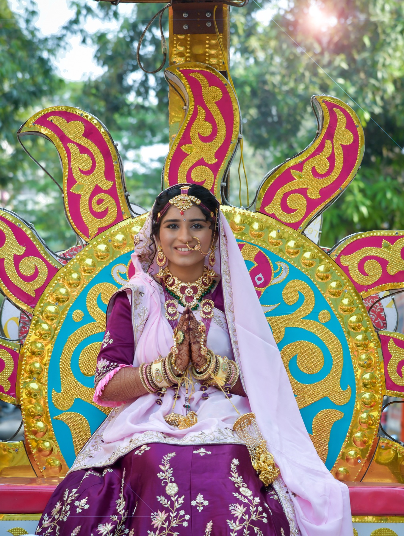 Ceremonial portrait during the Virtiben Diksha project